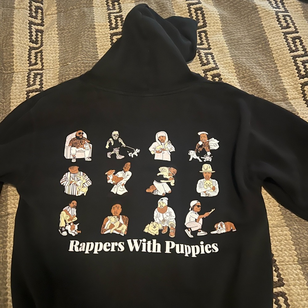 Rappers with puppies hoodie